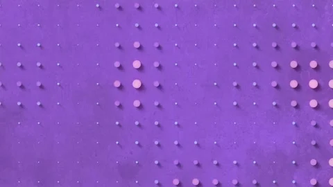 3d rendering loop animation of a pattern of spheres on a purple background Stock Footage 282741548