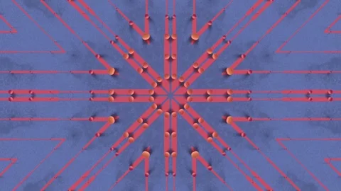 3d rendering loop animation of a pattern of shifting lines and dancing dots 4K Stock-Footage 283328338
