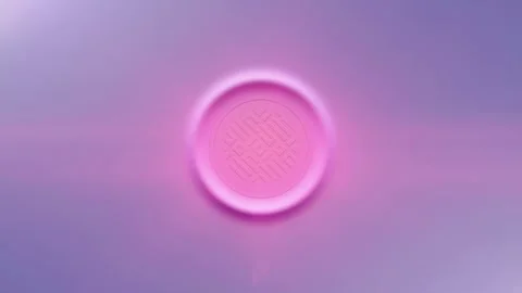 3d rendering loop animation of pink button on a light background 4K Stock Footage 271279812