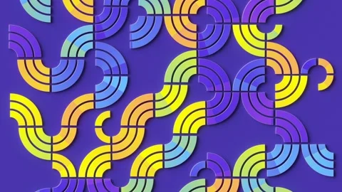 3d rendering loop animation of a repeating geometric pattern 4K Stock Footage 277203125