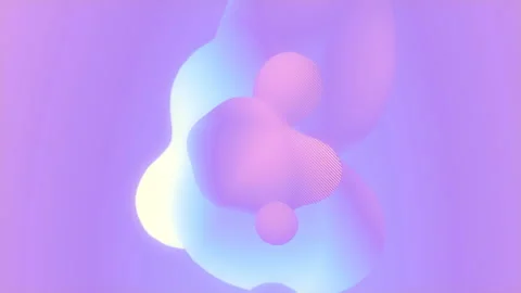 3d rendering loop animation of smooth liquid shape on pink background. 4K, UHD Stock Footage 145090781
