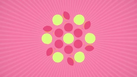 3d rendering loop animation of spherical pattern on pink background Stock Footage 247048849