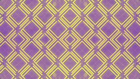 3d rendering loop animation of yellow geometric symmetrical pattern 4K Stock Footage 252055248