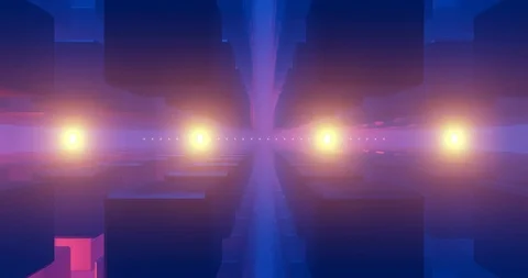 3D rendering loop footage. 4k background. futuristic  space warehouse structure 動画素材 115826767