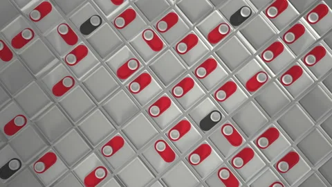 3d rendering of looped animation with geometric shapes. Endless animation. A sat Stock Footage 157394575