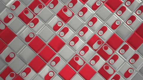 3d rendering of looped animation with geometric shapes. Endless animation. A sat Stock Footage 157394767