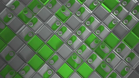 3d rendering of looped animation with geometric shapes. Endless animation. A sat Stock Footage 157396313