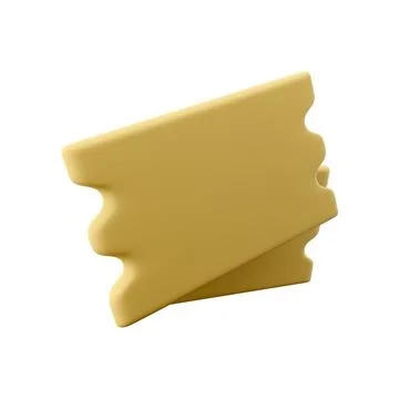 3d rendering love ticket icon. 3d render heart shape on yellow ticket icon. Love Illustrazione stock