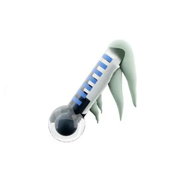 3d rendering low degree thermometer covered with snow icon. 3d render cold Stock Illustration