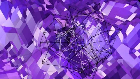 3d rendering low poly abstract geometric background with modern gradient colors Ilustración de archivo