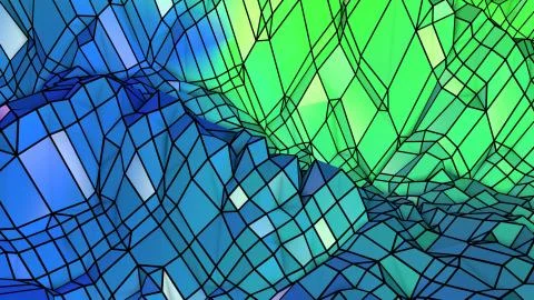 3d rendering low poly abstract geometric background with modern gradient colors Stock Illustration