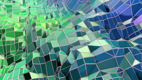 3d rendering low poly abstract geometric background with modern gradient colors Stock Illustration