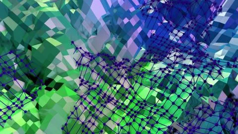 3d rendering low poly abstract geometric background with modern gradient colors イラスト素材
