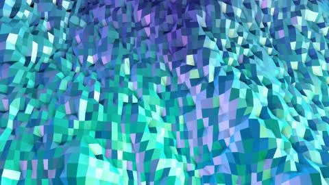 3d rendering of low poly background with 3d objects and modern gradient colors Stockillustratie