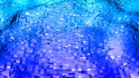 3d rendering of low poly background with 3d objects and modern gradient colors Stock Illustration