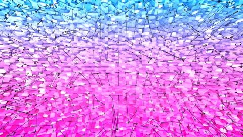 3d rendering of low poly background with 3d objects and modern gradient colors 스톡 일러스트