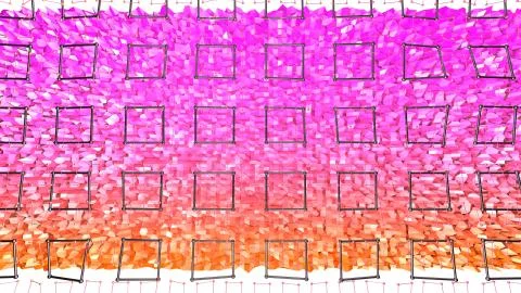 3d rendering of low poly background with 3d objects and modern gradient colors. Stock Illustration