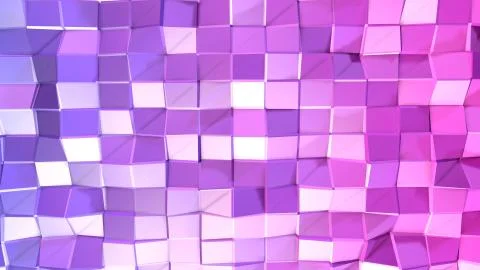 3d rendering of low poly background with 3d objects and modern gradient colors Stock Illustration