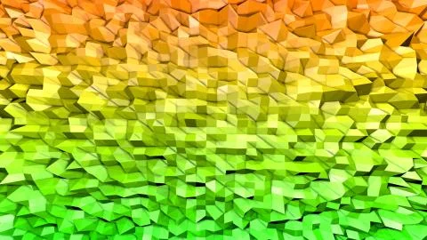 3d rendering of low poly background with 3d objects and modern gradient colors Stock Illustration