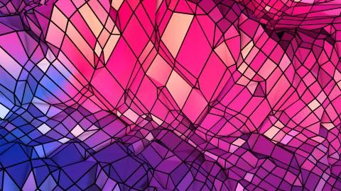 3d rendering of low poly background with 3d objects and modern gradient colors 스톡 일러스트