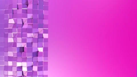 3d rendering of low poly background with 3d objects and modern gradient colors Stockillustratie