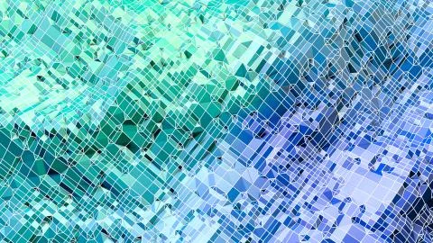 3d rendering of low poly background with 3d objects and modern gradient colors Stockillustratie
