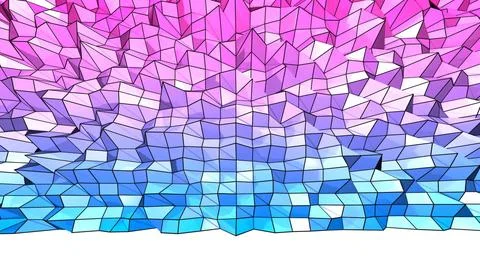 3d rendering of low poly background with 3d objects and modern gradient colors 스톡 일러스트