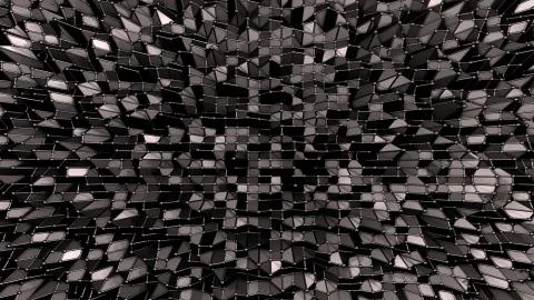 3d rendering of low poly grey black background with 3d objects and modern style Illustrazione stock