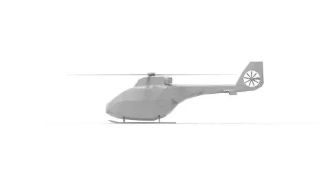3d rendering of a low poly helicopter isolated in white studio background Stock Illustration