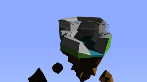 3d rendering of low poly islands set for your design. Stock Illustration