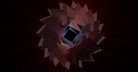 3d rendering of low poly nice color circle with chaotic structure 스톡 일러스트
