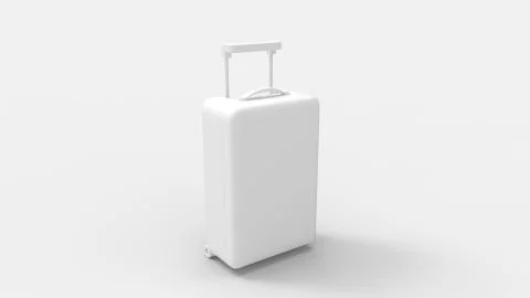 3d rendering of a luggage suitcase isolated in studio background Illustrazione stock