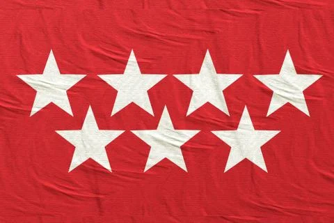 3d rendering of Madrid Community flag Stock Illustration