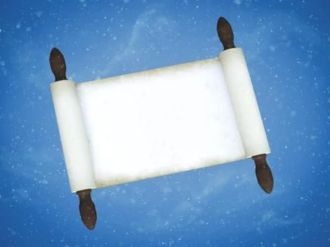 3D rendering of a magical scroll or wish list. Stock Illustration