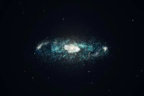 3d rendering, the magnificent spiral nebula. The universe background. Stock Illustration