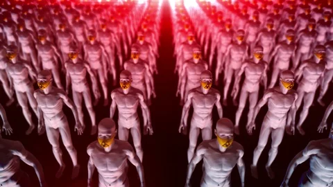 3D Rendering male crowd Outbreak medical animation Coronavirus COVID 19 medi Stock Footage 128566906