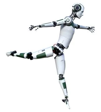3D Rendering Male Robot on White Stock Illustration