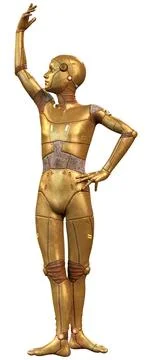 3D Rendering Male Robot on White Stock Illustration