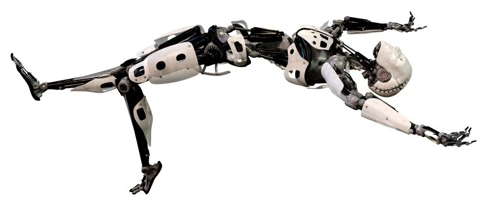 3D Rendering Male Robot on White Illustration