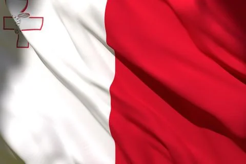 3d rendering of Malta flag Stock Illustration