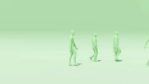 3d rendering of a man walking Stock Footage 296627297