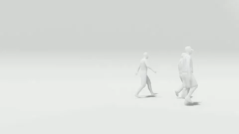 3d rendering of a man walking Video stock 296627298