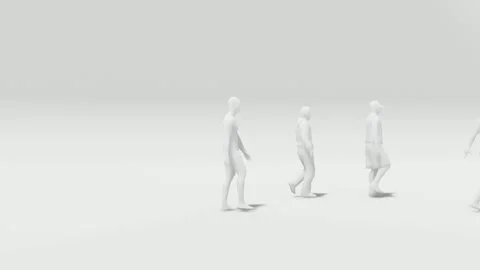 3d rendering of a man walking Stock Footage 296627305