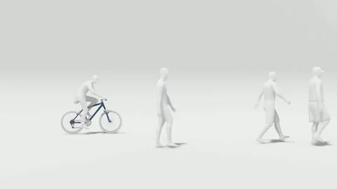 3d rendering of a man walking Stock Footage 296627308