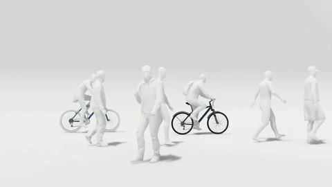 3d rendering of a man walking Stock Footage 296627316