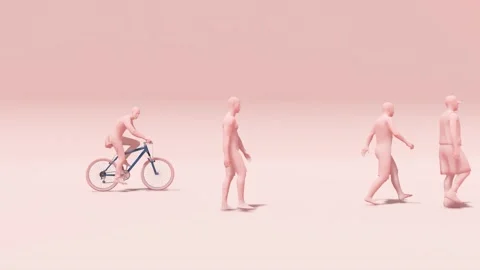 3d rendering of a man walking Stock Footage 296627320