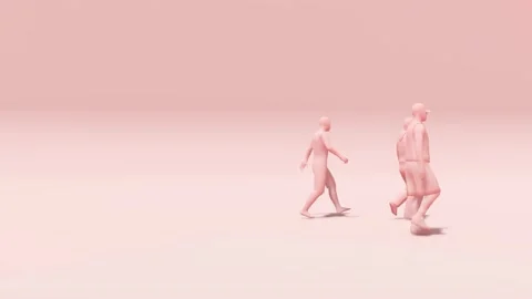 3d rendering of a man walking Stock Footage 296627323