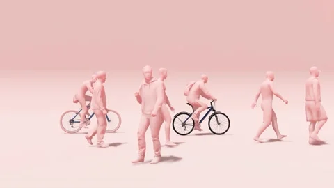 3d rendering of a man walking Stock Footage 296627332