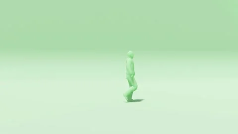 3d rendering of a man walking Video stock 296627350