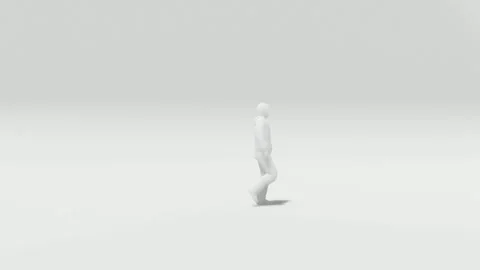 3d rendering of a man walking Stock Footage 296627356